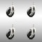 Service Caster 4 Inch 316SS Soft Rubber Wheel Swivel 1/2 Inch Threaded Stem Caster Set Brake SCC SCC-SS316TS20S414-SRS-TLB-121315-4 - alternate 1